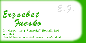 erzsebet fucsko business card